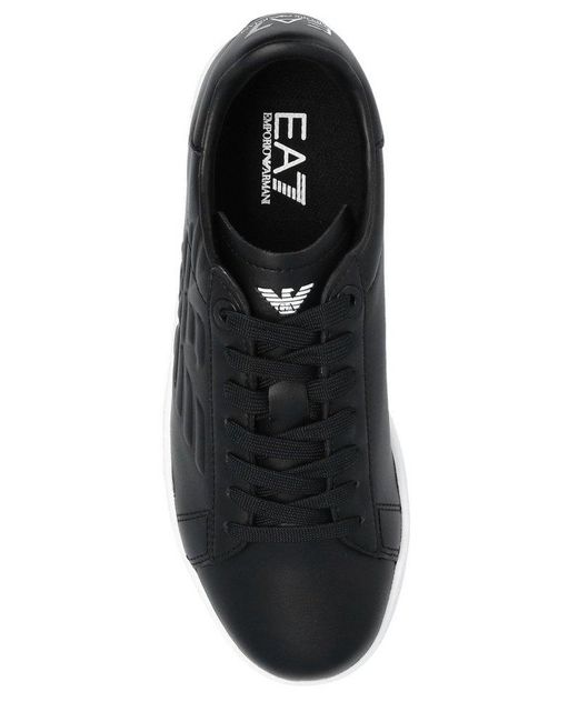 EA7 Black Logo Embossed Classic Cc Sneakers