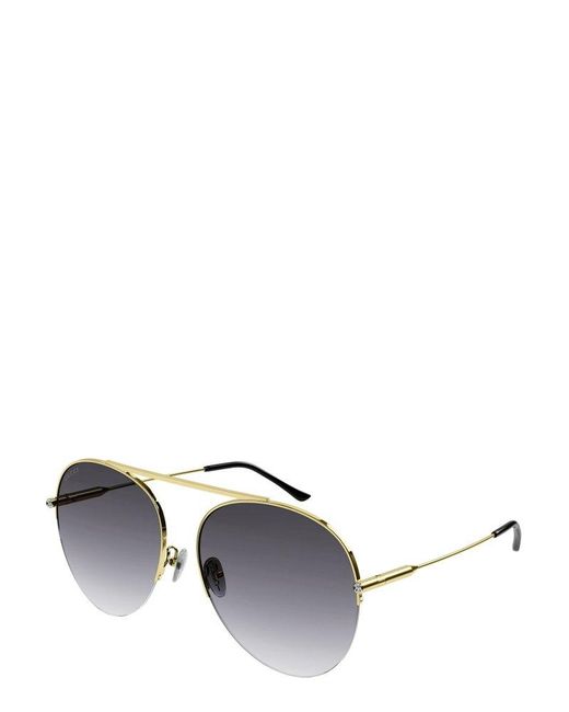 Gucci Blue Aviator-frame Sunglasses