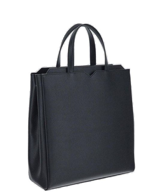 Valextra Black Top Handle Bag for men