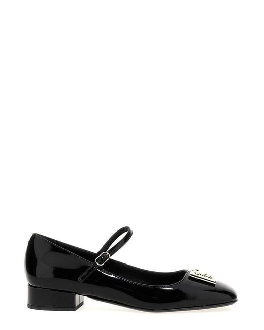Dolce & Gabbana Black Mary Janes Cut-out Detailed Pumps