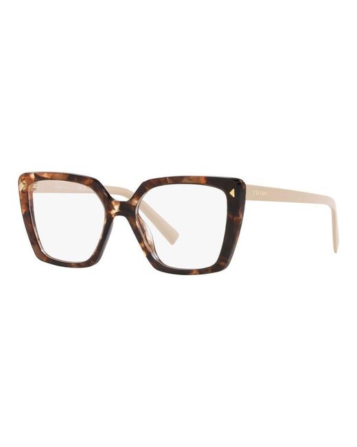 Prada Black Square Frame Glasses