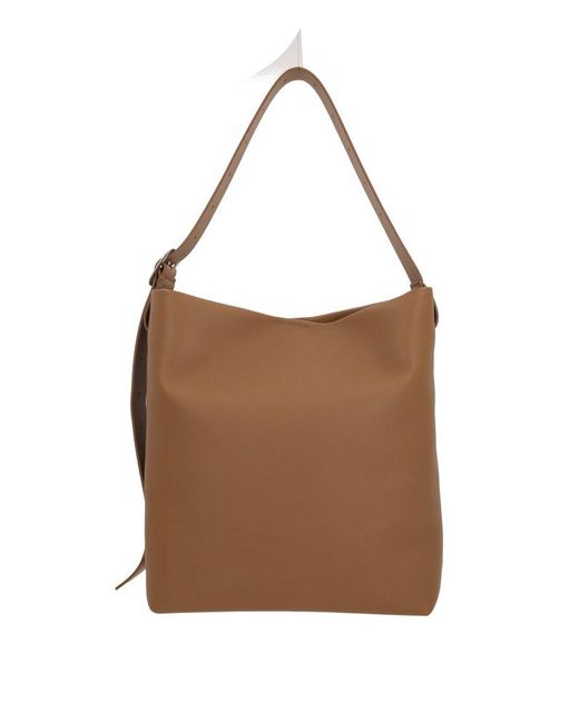 Jil Sander Brown Belt Fastened Hobo Bag