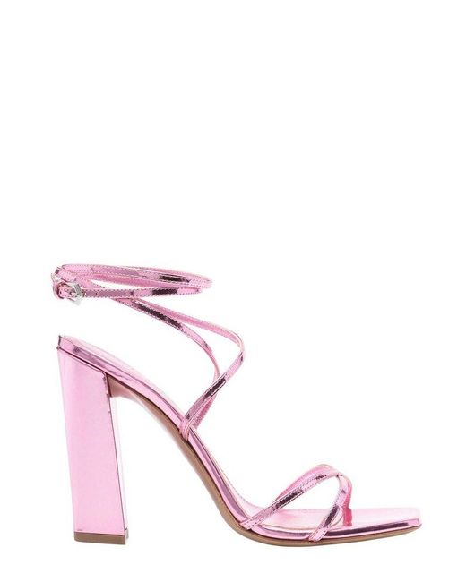 Paris Texas Pink Diana Crossover Strap Heeled Sandals