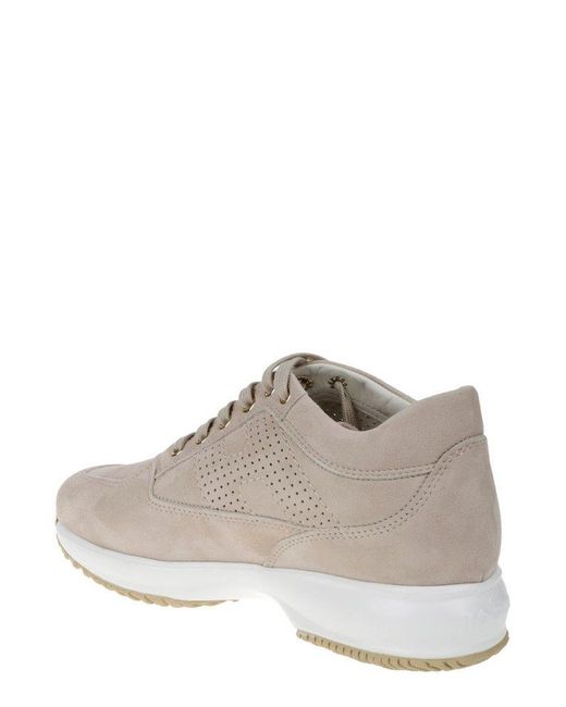 Hogan Natural Interactive Perforated Side H Sneakers