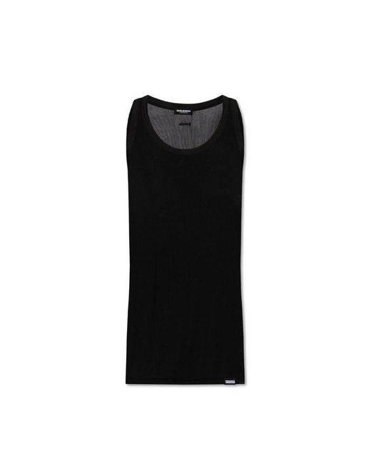 DSquared² Black Logo Patch Sleeveless Vest for men