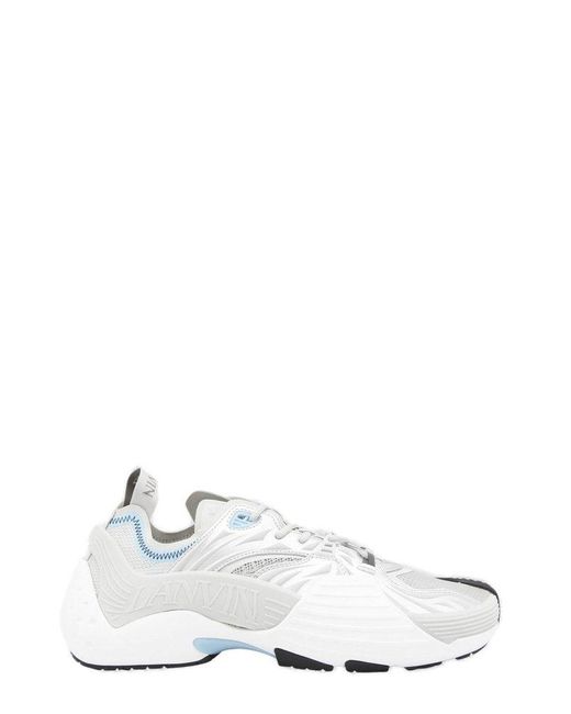 Lanvin White Flash-x Mesh And Rubber Low-top Trainers for men