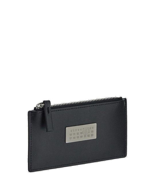 MM6 by Maison Martin Margiela Black Numbers-motif Leather Wallet