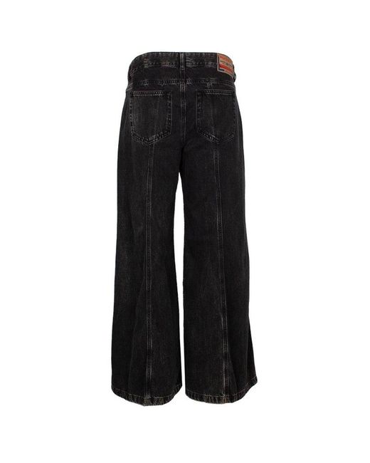 DIESEL Black D-akii Mid-rise Flared Jeans