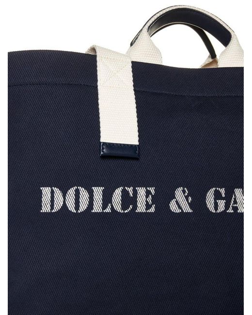 Dolce & Gabbana Blue Logo Printed Shoulder Bag for men