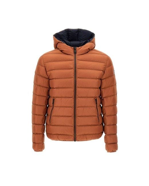 Colmar Orange Zipped Hooded Padded Jacket for men