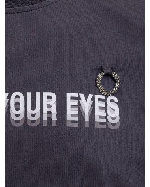 Raf Simons Blue Graphic T-Shirt With Pin Detail for men