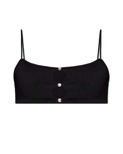 DSquared² Black Cropped Tank Top,