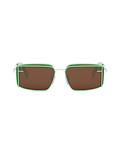 Fendi Multicolor Rectangular Frame Sunglasses