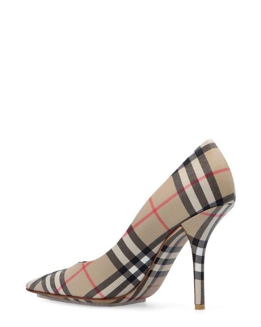 Burberry Metallic Vintage Check Pointed-toe Pumps