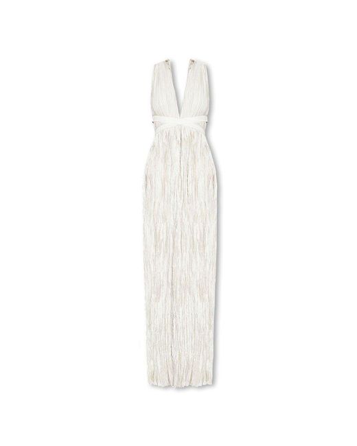 Ulla Johnson White ‘Mona’ Pleated Sleeveless Dress