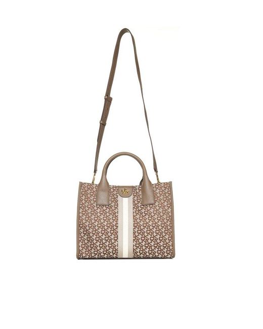 DKNY Carol Monogramprinted Top Handle Bag in White Lyst