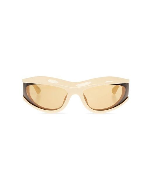 Bottega Veneta Natural 'cangi Wraparound' Sunglasses