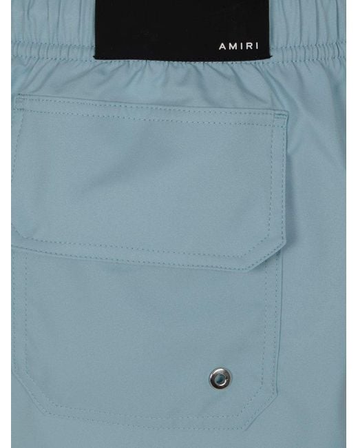 Amiri Blue Starburst Swim Trunks for men
