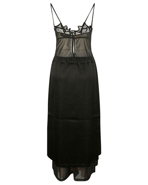 Y. Project Black Wire Brasier Slip Dress