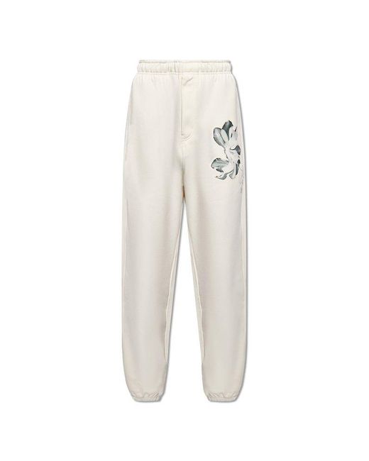 Y-3 White Gfx Ft Pants for men