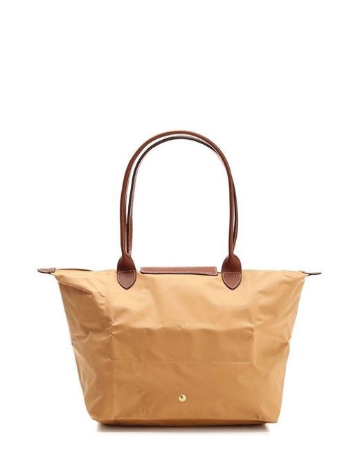 Longchamp Natural Le Pliage Large Top Handle Bag