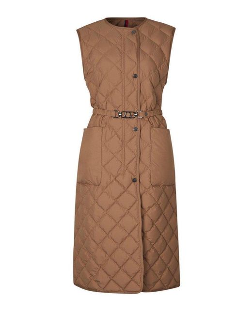 Moncler Brown Butor Sleeveless Gilet