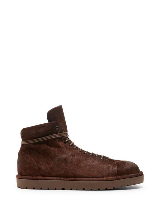 Marsèll Brown Pallottola Pomice Lace-up Ankle Boots for men