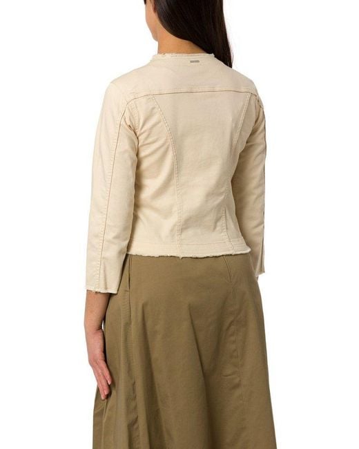 Liu Jo Natural Braided Design Embellished Jacket