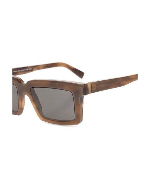 Mykita Brown Rectangle Frame Sunglasses