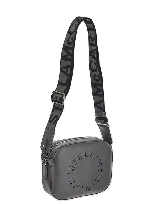 Stella McCartney Black Stella Logo Mini Crossbody Bag