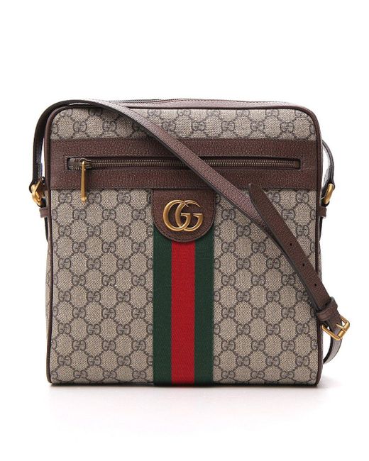 Gucci Multicolor GG Supreme Ophidia Medium Messenger Bag for men