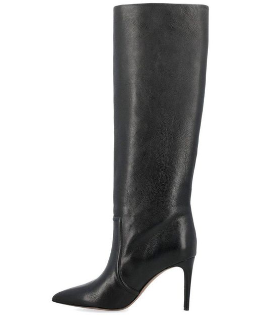 Paris Texas Black Knee-high High Stiletto Heel Boots