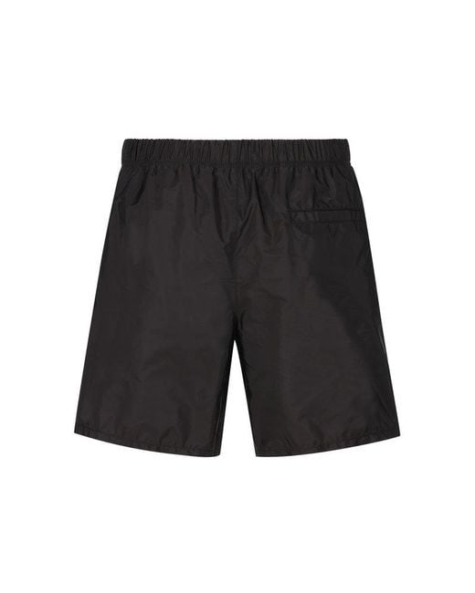 Prada Black Triangle-logo Swim Shorts for men
