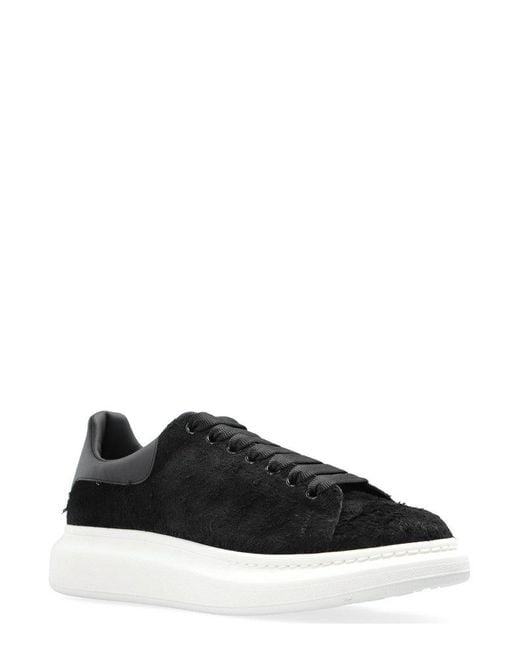 Alexander McQueen Black Oversized Lace-Up Sneakers for men