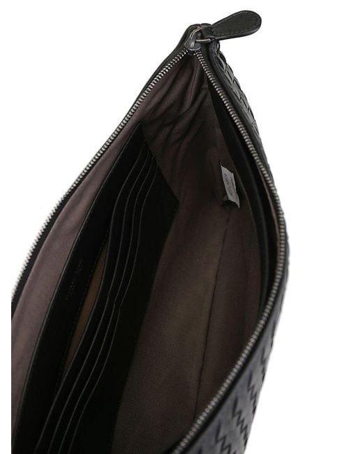 Bottega Veneta Black Woven Clutch Bag