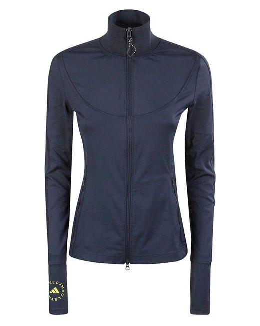 Adidas By Stella McCartney Blue Truepurpose Recycled-jersey Running Jacket