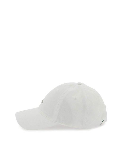Lacoste White Twill Cap for men