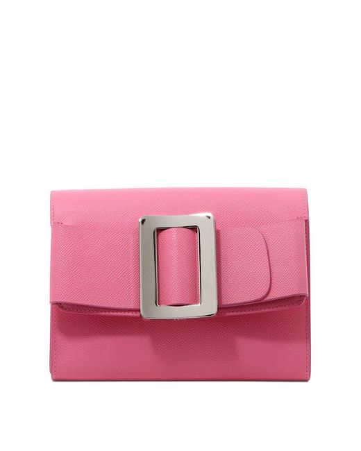 Boyy Pink Buckle Detailed Chain-linked Crossbody Bag