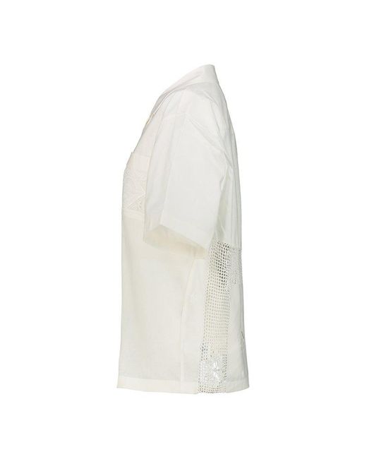 MARINE SERRE White Bowling Shirt