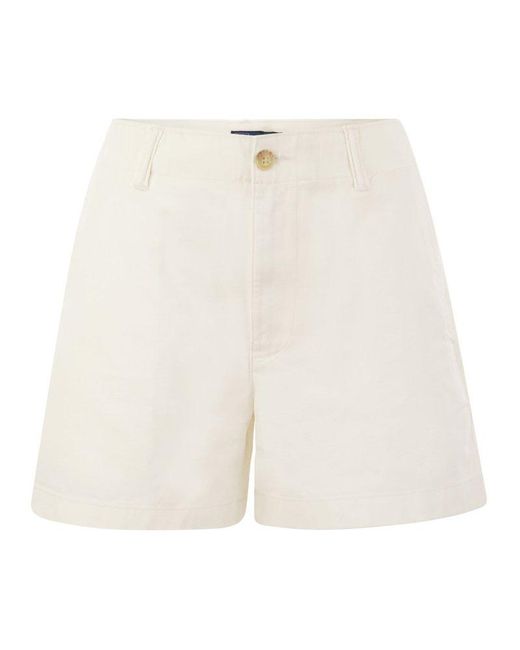 Polo Ralph Lauren White Twill Chino Shorts