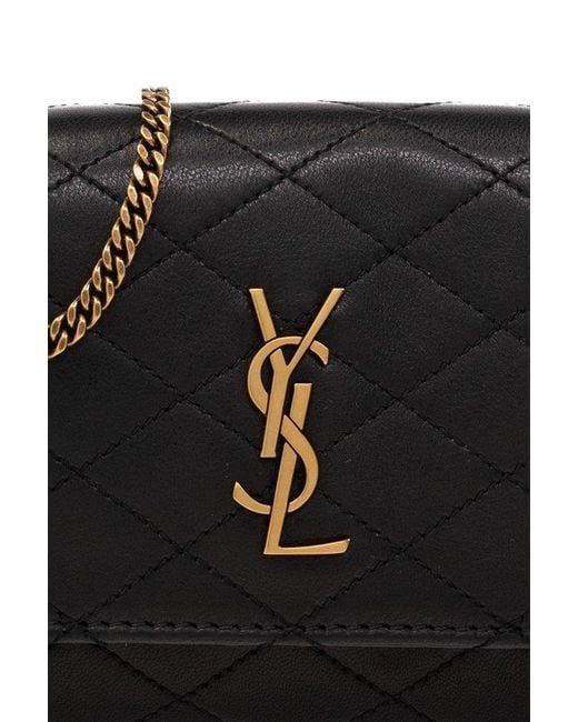 Black Gaby YSL-plaque quilted-leather coin purse | Saint Laurent | MATCHES  UK