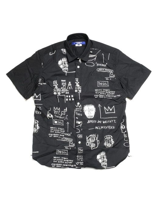 Junya Watanabe Black Buttoned Short-sleeved Shirt for men