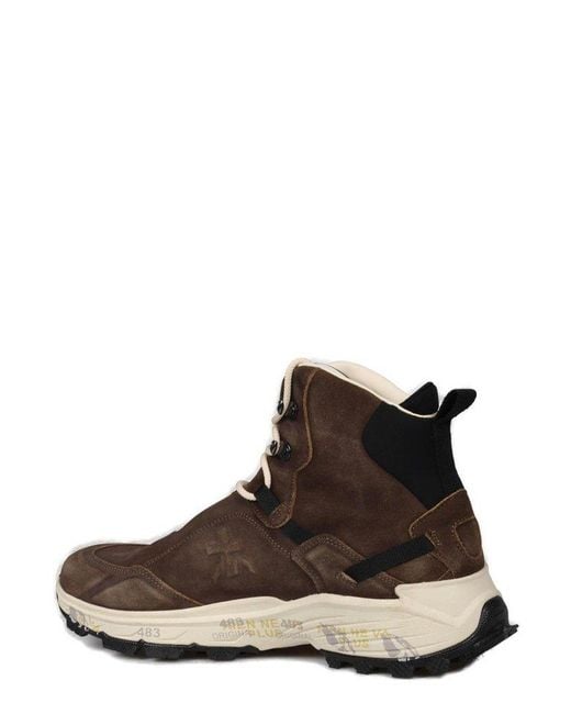 Premiata Brown Saintcrossd Sneakers for men