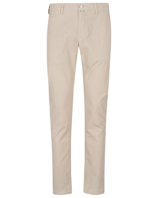 Jacob Cohen Natural Logo Patch Tapered Trousers for men