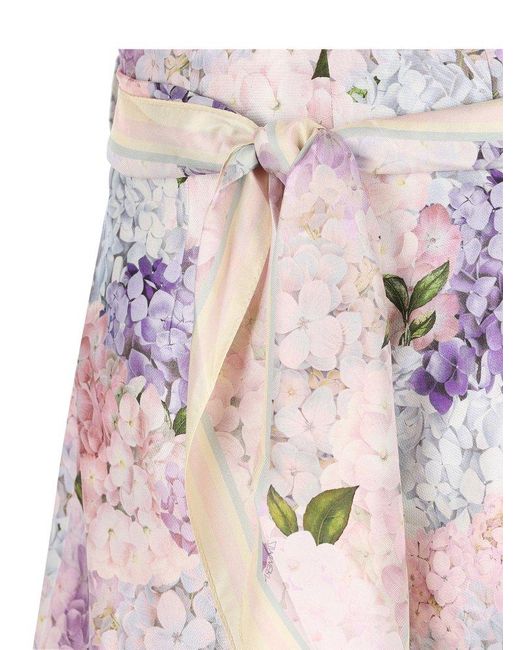 Zimmermann Pink Dawning Flat Front Shorts