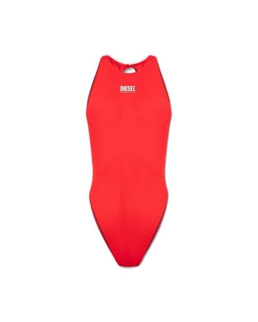 DIESEL Red 'bfsw-margu' One-piece Swimsuit