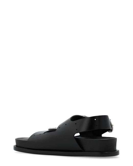 Jil Sander Black Leather Sandals,