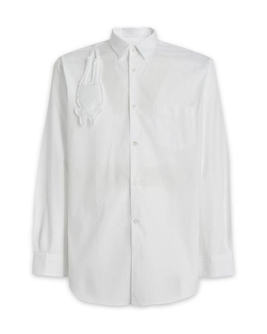 Comme des Garçons White Long-sleeved Shirt for men
