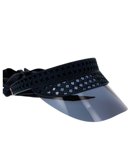 DIOR ヴェリーディオール V1U ボウディテール バイザー Dior Verydior V1U Bow-Detailed Visors in Black | Lyst