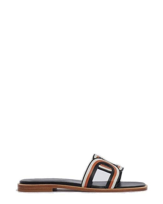 Tod's Black Kate Tonal Stitched Slippers